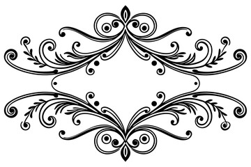 Elegant Vintage Decorative Dividers with Ornate Swirls for Classic Invitations, Frames, Borders, and Design Projects