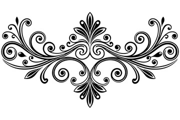 Elegant Vintage Decorative Dividers with Ornate Swirls for Classic Invitations, Frames, Borders, and Design Projects