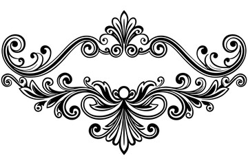 Elegant Vintage Decorative Dividers with Ornate Swirls for Classic Invitations, Frames, Borders, and Design Projects