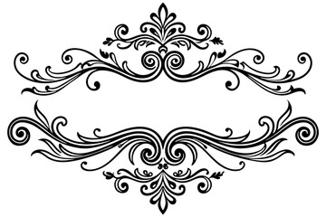 Elegant Vintage Decorative Dividers with Ornate Swirls for Classic Invitations, Frames, Borders, and Design Projects