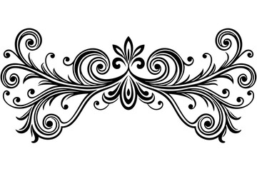 Elegant Vintage Decorative Dividers with Ornate Swirls for Classic Invitations, Frames, Borders, and Design Projects