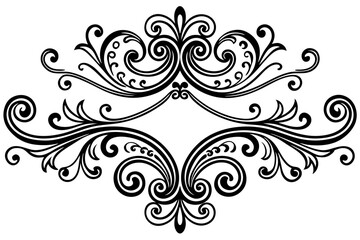 Elegant Vintage Decorative Dividers with Ornate Swirls for Classic Invitations, Frames, Borders, and Design Projects