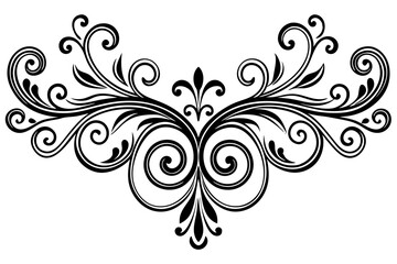 Elegant Vintage Decorative Dividers with Ornate Swirls for Classic Invitations, Frames, Borders, and Design Projects