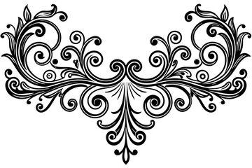 Fototapeta premium Elegant Vintage Decorative Dividers with Ornate Swirls for Classic Invitations, Frames, Borders, and Design Projects