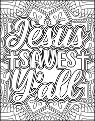 Bible Verse Coloring Page for Adults. Bible Mandala Coloring Page.