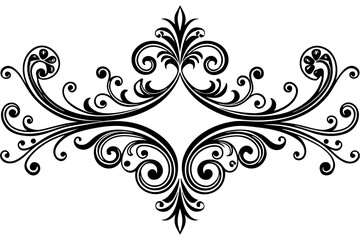 Elegant Vintage Decorative Dividers with Ornate Swirls for Classic Invitations, Frames, Borders, and Design Projects