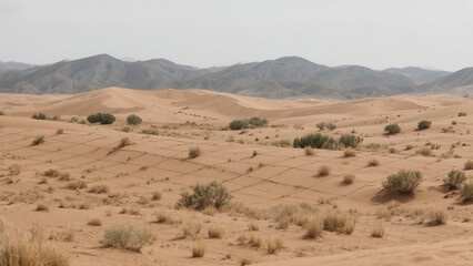 Fototapeta premium desert landscape in the desert