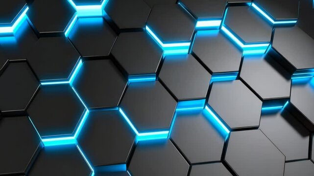 Abstract hexagon pattern technology design