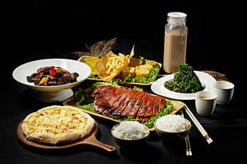 Food set combination physical combination a set of food