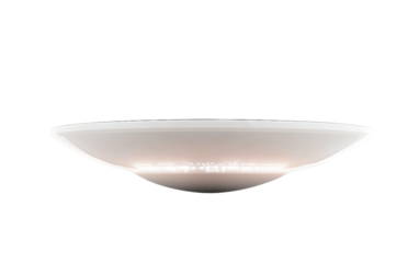 Modern satellite dish with sleek white design floating in a high-tech digital environment isolated on transparent background PNG