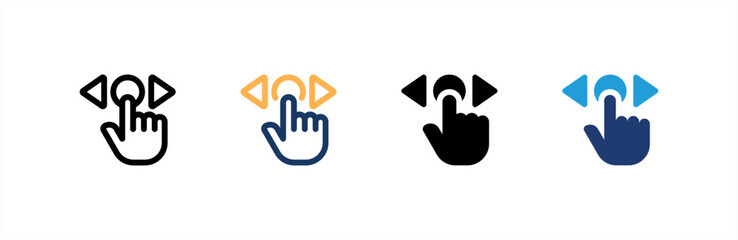 Obraz premium Slider icon set multiple style collection. Vector illustration.