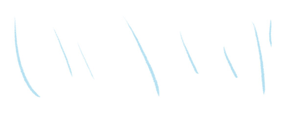 シンプルな水色のやわらかい線のイラスト素材
