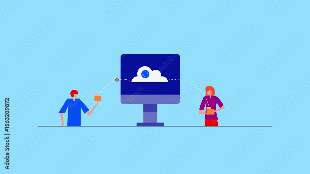 Poster cloud storage with active sync functionality facilitates to organise data flow to individuals carryi
