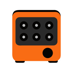 Portable LED Floodlight or Construction Work Lamp Flat Vector Icon