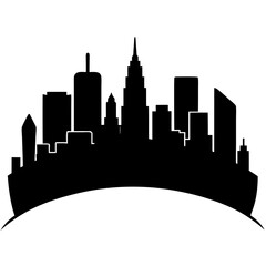 Obraz premium City Skyline Silhouette