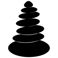 Zen Stones Stacked Silhouette
