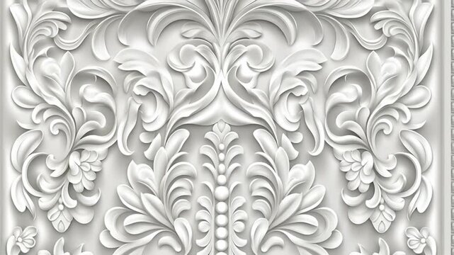 White ornate floral design