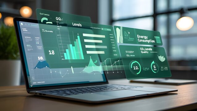 credit card on laptop - Powered by Adobe