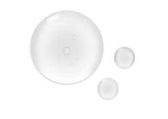 

Clear Water drop on transparent in Grey color.Clean Gel Droplets with air bubbles, Element Collagen Glycerin Serum.Cosmetic Skin product 
