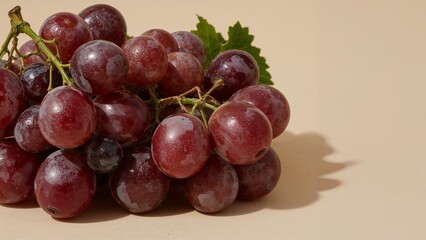 Close-up of a bunch of red grapes.