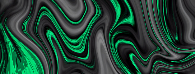 Darker marble background with green gray veining texture in panoramic format, elegant stone surface design, backdrop