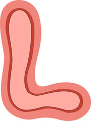 Alphabet letter L 