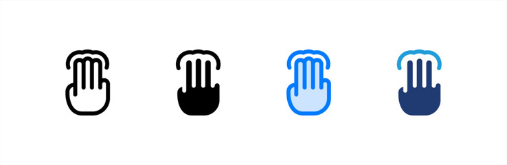 Tap icon set multiple style collection. Vector illustration.