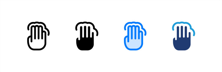 Tap icon set multiple style collection. Vector illustration.