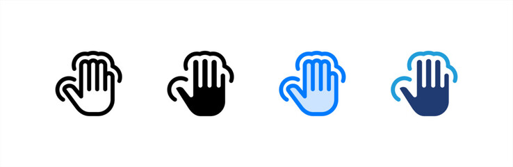 Touch icon set multiple style collection. Vector illustration.