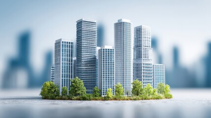 Fototapeta premium Corporate headquarters reflecting sustained growth and expansion ideal for business infrastructure 