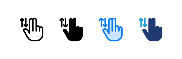 Drag icon set multiple style collection. Vector illustration.
