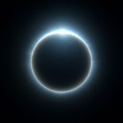 Ethereal Glowing Sphere Against Dark Background with Bright Aura