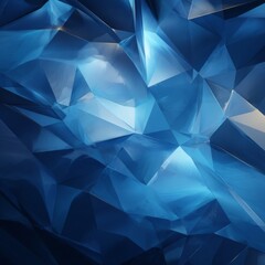 Obraz premium Abstract Blue Geometric Pattern with Facets and Shadows