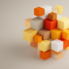 Obraz premium Colorful abstract cubes stacked in a playful arrangement and design