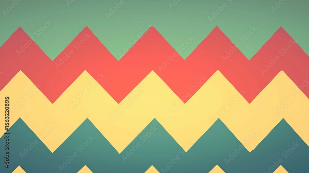 Poster dynamic zigzag pattern design abstract art graphic content colorful environment aesthetic viewpoint