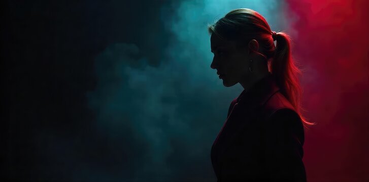 A captivating image of a mysterious figure in shadows, exuding elegance and intrigue, a perfect blend of beauty and espionage , investigation, femme fatale