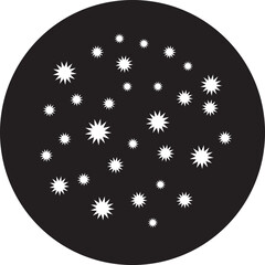 black and white round button