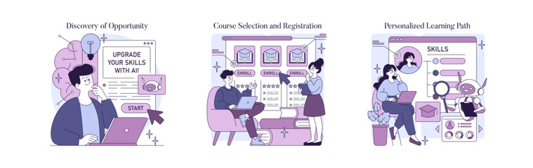 AI-Assisted Learning and Course Registration Concept