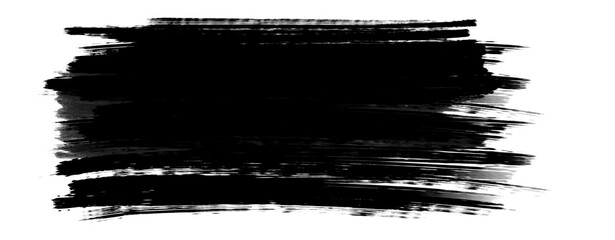 Grunge badge brush, black paint, brush black paint ink stroke, hand drawn black sticker