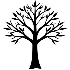 Obraz premium tree silhouette vector