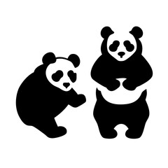 panda bear and bamboo