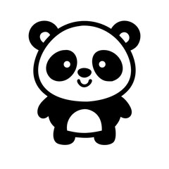 Cute cartoon panda illustration, perfect for children's designs.