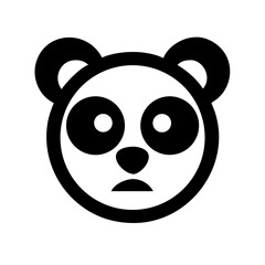Sad Panda Emoji Icon, Perfect for Social Media.