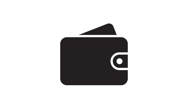 Simple and clean animation of a wallet icon, ideal for projects related to finance, digital payments, e-commerce, or mobile applications. Suitable for websites, presentations, or explainer videos.