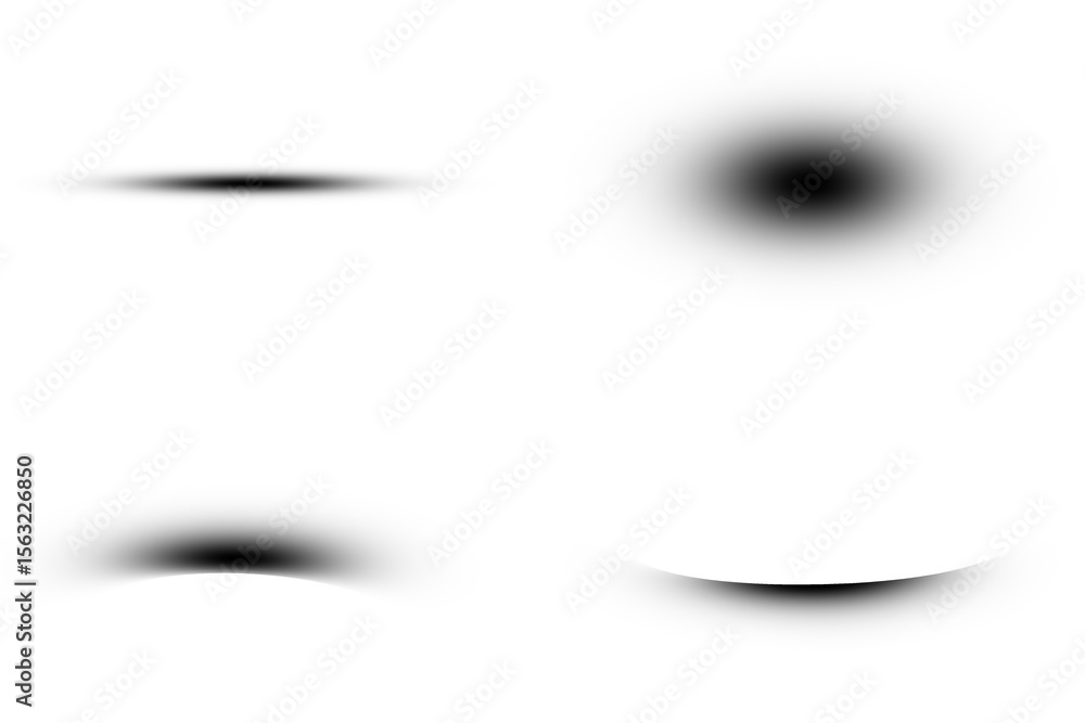 Poster shadow overlay effect with transparent background design element