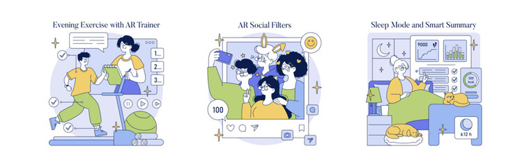 Evening Exercise with Augmented Reality Trainer