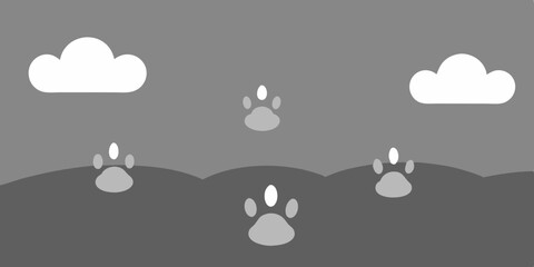 Fog Creeping Across The Ground With Animal Footprints