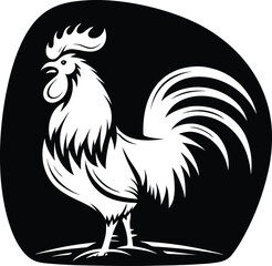 rooster chicken silhouette