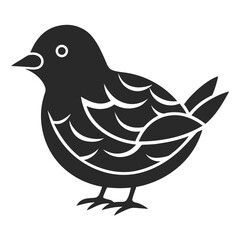 Hatching Bird silhouette vector illustration