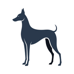 Hunting dog. Cut out silhouette of a Pointer, Labrador, or Foxhound